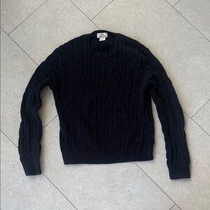 Brooks Brothers Woman’s Dark Blue Cable Knit Sweater-L